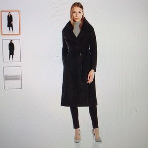 Nanette Lepore Knit Herringbone Maxi Coat